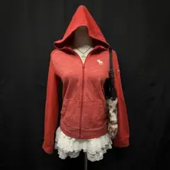 平成ギャル　y2k グランジ　アバクロ　ジップアップ　フーディ　ロゴ　パーカー