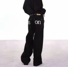 as"on アズオン SMOG WIDE PANTS ブラック 韓国 デニムのサムネイル