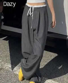 SHEIN DAZYストライプカジュアルパンツ　Mサイズ