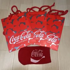 Coca-Cola HUMAN MADE ショップ袋 3枚（ペットボトル靴下付きのサムネイル