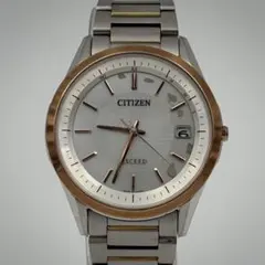 稼働 CITIZEN エクシード シェル文字盤 メンズ腕時計 デイト QZ - メルカリ