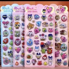 4枚セット　ぷくぷくシール　立体シール　たまごっち