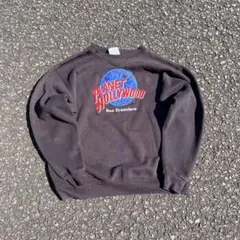 90s USA製　PlanetHollywood 刺繍　短丈　スウェット　古着