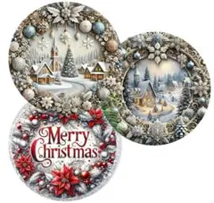 【2組限定】大人気の冬景色 クリスマス ウェルカムボード　3枚セット