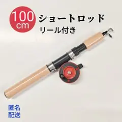 100cmコンパクトロッドとリールのセット　ショートロッド　穴釣り　短竿のサムネイル