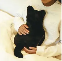 【新品】黒猫型湯たんぽケース　ふわふわ猫型ポーチ