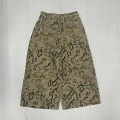 ヴィンテージ　ワイド　パンツ　ガウチョパンツ　柄　レトロ　Y2K 00s ワーク