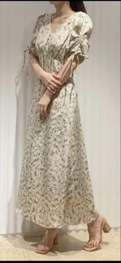 スナイデル　バリエーションマーメイドプリントワンピース