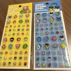 たまごっちドロップブロックシール　タイルみたいなシール2種