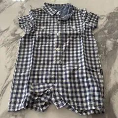 baby GAP チェック柄ロンパース 3-6ヶ月