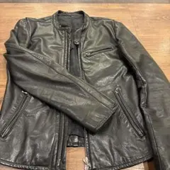 良品】MASAKI PARIS レザージャケット ノーカラー 46 茶色 - メルカリ