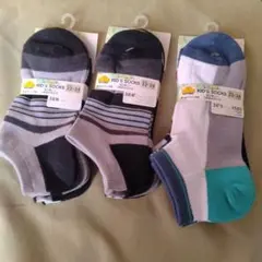 未使用★キッズ靴下 9足セット 22-24cm ★スニーカーソックス