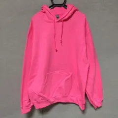 新品 GILDAN ギルダン カブリパーカー セーフティピンク L