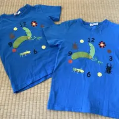 キッズ　おそろい　半袖Tシャツ 120 と130サイズ　兄弟　昆虫柄　ACOBAのサムネイル