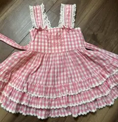 シャーリーテンプル ギンガムチェック　ジャンスカ