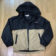 ◆ しまむら ロゴスデイズ フード付きナイロンジャケット ベージュ/ブラック