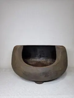 ふくべ細工 炭入れ 炭斗火鉢 茶道具 民芸品 ひょうたん 昭和レトロ