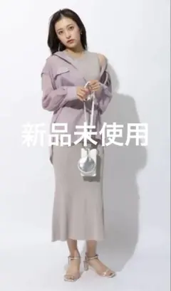 アプワイザーリシェ　シアーシャツ＆ニットワンピースＳＥＴ