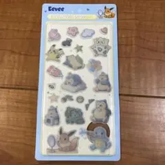 ⑥ポケモン フロッキーシール コットン 3D 立体 シール ステッカー