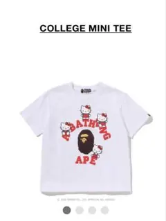 BAPE X HELLO KITTY COLLEGE MINI TEE M