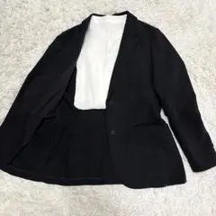 美品　ユニクロ　UNIQLO 感動ジャケット　テーラードジャケット　ブラック　S