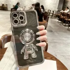 iPhone11 ケース　宇宙飛行士　黒