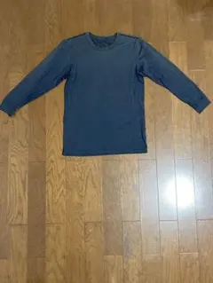 ユニクロ　メンズ　ヒートテック　クルーネック　九分袖　Sサイズ　紺色
