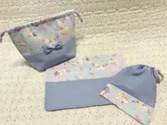 ユニコーン給食セットマット(20×30)お弁当袋巾着袋コップ入園入学セット女の子