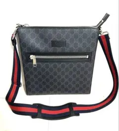 ゆ様専用 GUCCI GGスプリーム メッセンジャーバッグ ブラック