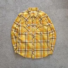Vintage 90s チェックシャツ LL イエロー アメカジ ストリート