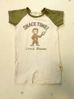 おさるのジョージ　半袖　ロンパース 80cm