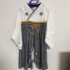 90センチ2セット　ベビー着物 白と黒のストライプ