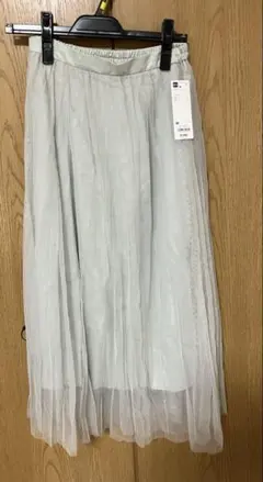GU チュールプリーツスカート