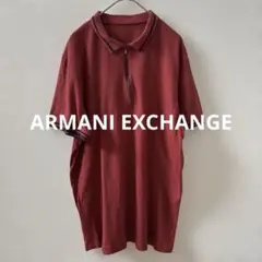 ARMANI EXCHANGE ハーフジップ ポロシャツ レッド Mのサムネイル