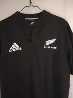 adidas ALL BLACKS ラガーシャツ ブラック　Mのサムネイル