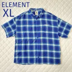 ELEMENT オンブレチェック オープンカラーシャツ XL ビッグシルエットのサムネイル