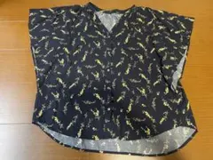 花柄 半袖シャツ/ネイビー（GLOBAL WORK）