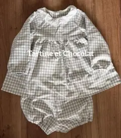 【美品】タルティーヌエショコラ　長袖ワンピース　80〜90