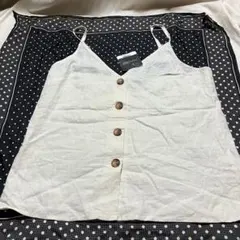 TOPSHOP キャミソール ベージュ フロントボタン34サイズ　155/80Aのサムネイル