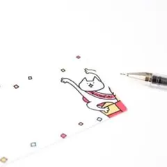【あんたをわっしょいメッセージカードセット】オリジナルイラスト猫モチーフ紙文房具