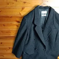 チェスターコート　カシミヤ含む　ゆったり　オーバーサイズ　4L　3XL　古着