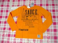 F.O.KIDS　140ｃｍ新品長袖Ｔシャツ　オレンジ地にトマトソース？柄