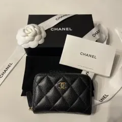 CHANEL コインケース　ミニウォレット　黒×ゴールド