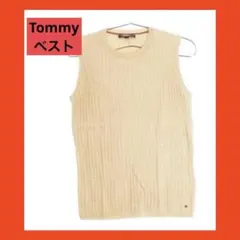 Tommy Hilfiger トミー ヒルフィガー ニットベスト ベージュ 古着のサムネイル