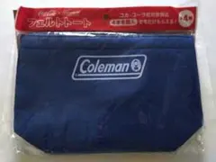 コカ・コーラ × Coleman フェルトトート ブルー