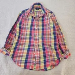 ネルシャツ★ラルフローレン　シャツ　ブラウス　ピンク系　チェック