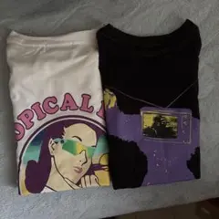 XLARGE トロピカル・テレビデザイン Tシャツ 2枚セット