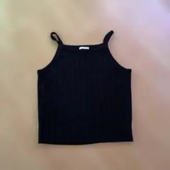 H&M ケーブルニット キャミソール ブラックのサムネイル