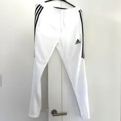 adidas ホワイト　ジャージ　パンツ　アディダス　白　トレーニングウェア　s