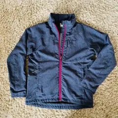 ダークブルー フルジップ ウィンドブレーカー